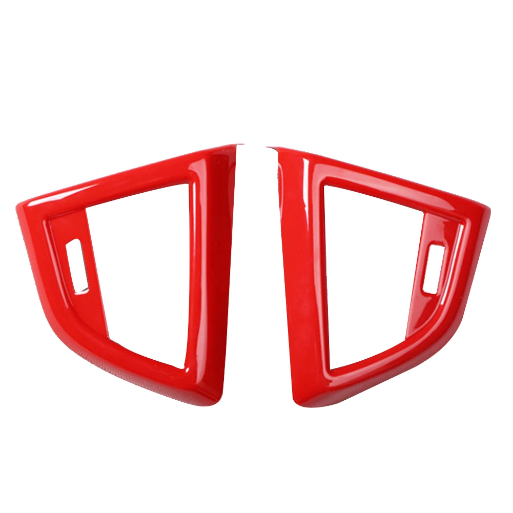 Red Left+Right Dashboard Side Air Conditioning Outlet Vent Cover Trim for 2011-2017 Accessories