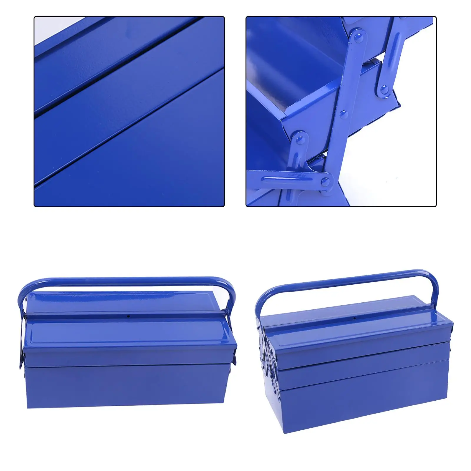 Portable Tool Box Durable with Handle Screw and Nuts Compartment Tray Drawer Repair Tool Storage Case for Garage Trunk