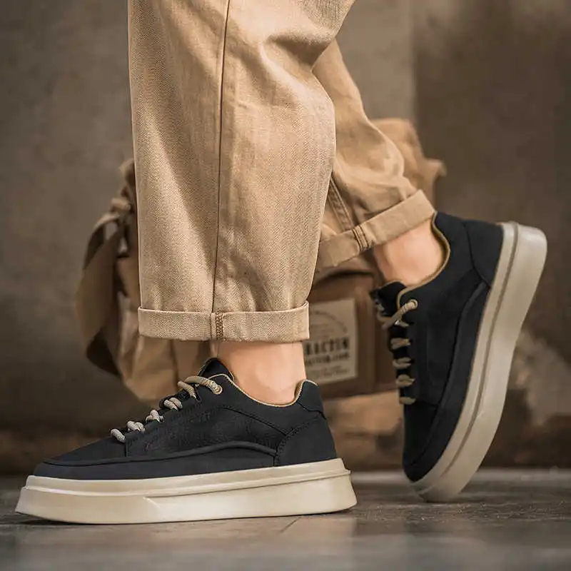 Zapatos de tacón grueso de cuero ecológico para mujer, zapatillas deportivas blancas, Teniis Luxus Sunny Ternis Shoose Runings