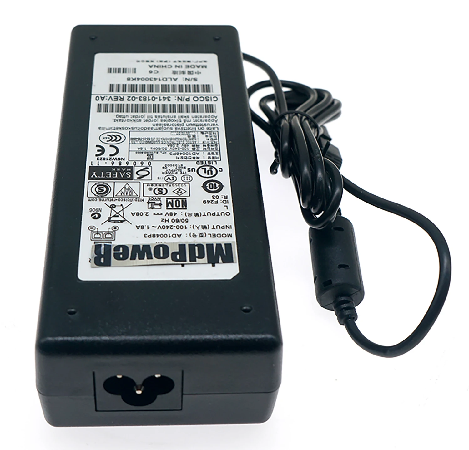 Genuine AD10048P3L-403 48V 2.08A 100W 2holes AC Adapter For ARTESYN POE Power Supply Charger