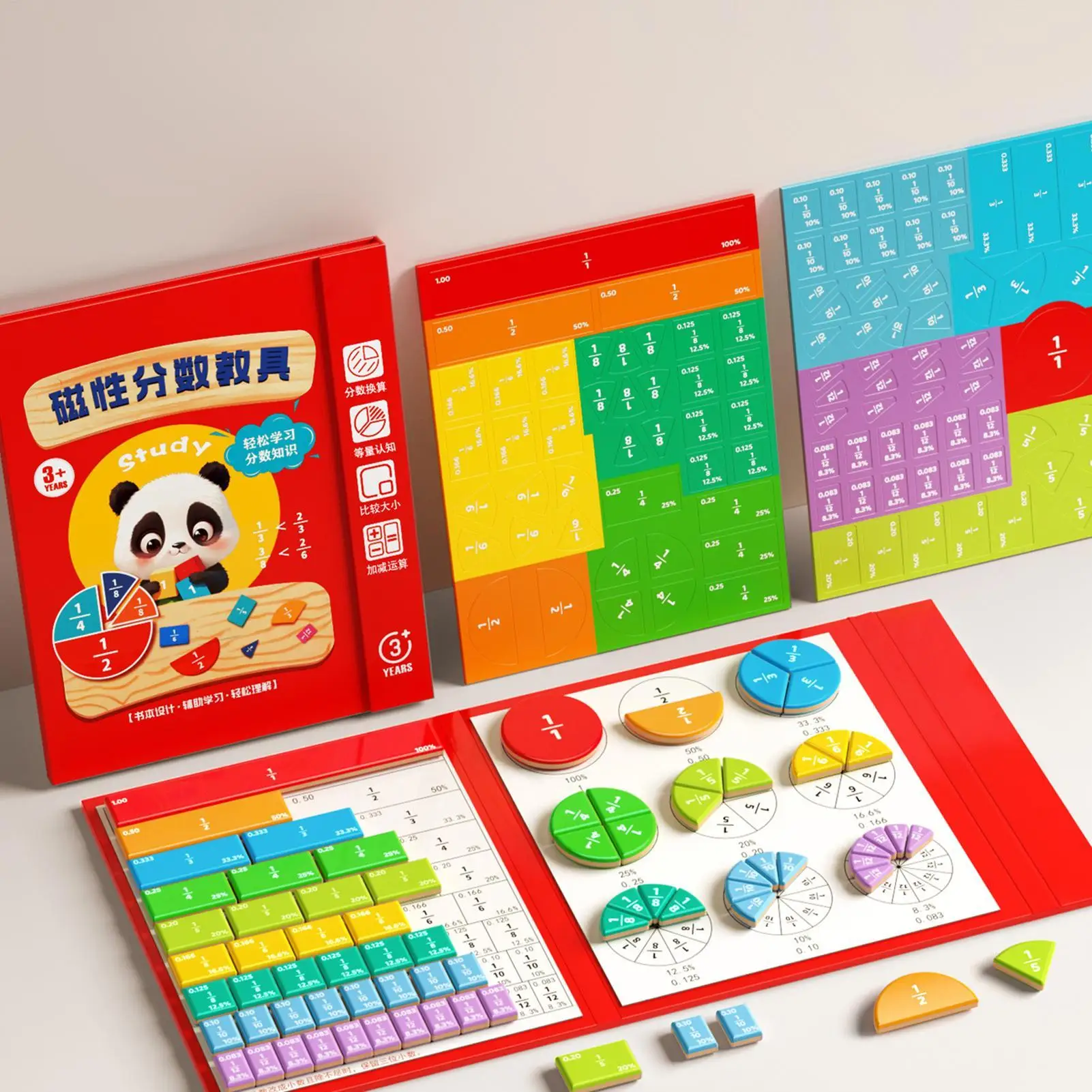 Magnetic Fraction Demonstration Book Fractions For Kids Educational Math Toy For Study Game Activity Classroom Demonstration