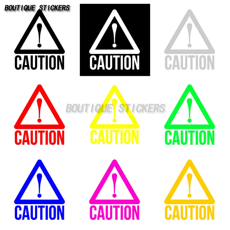 

Caution Sticker Vinyl Decal - Danger Sign Work Safety Warning Triangle Wall Car