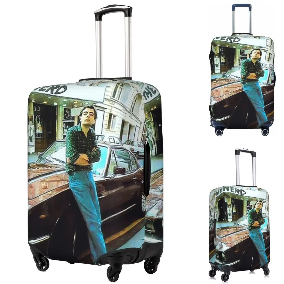 

Винтажный крутой чехол для чемодана Rowan Atkinson Aka Mr Bean, эластичные защитные чехлы для дорожного багажа для 18-32 дюймов