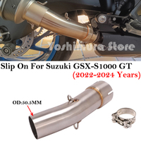 Slip On For Suzuki GSX-S1000 1000 GT 2022 - 2024 Motorcycle Systems Exhaust Escape Muffler Stainless Steel 51MM Middle Link Pipe