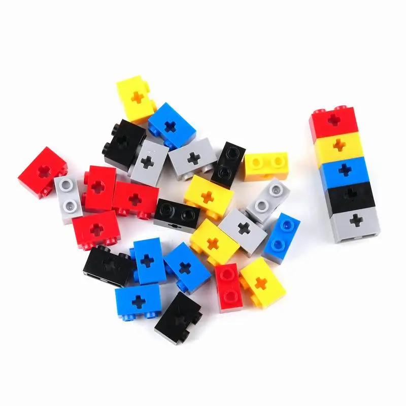 MOC high-tech Parts 1x2 Brick 1 Axis Hole 32064 MOC Technical Building Block Suitable For All Brands Small Particles Toy