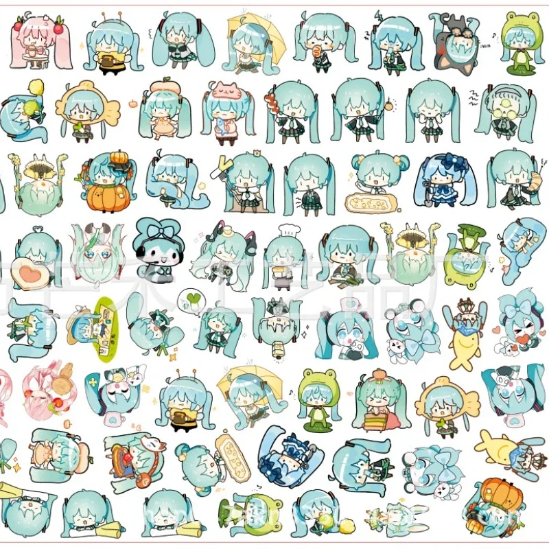 Popular Cartoon Anime Peripheral Deep Sea Girl and Cute Sakura Hatsune Miku Double-sided Acrylic Sheet DIY Accessory Accessorie