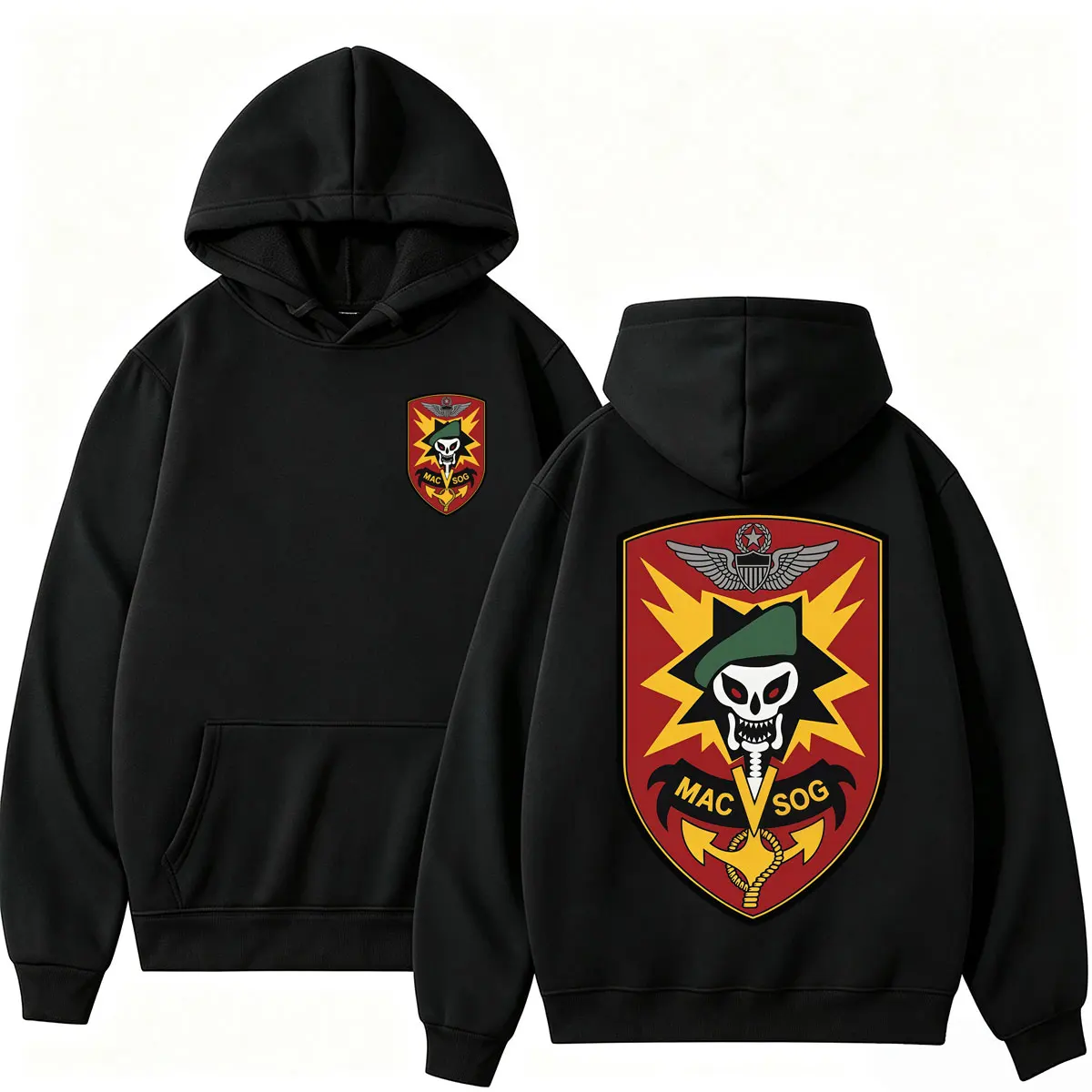 Forward Observations Group Hoodies Fashion Skeleton Military Assistance Command Sweatshirt Men Women Fleece Warm Loose Tracksuit