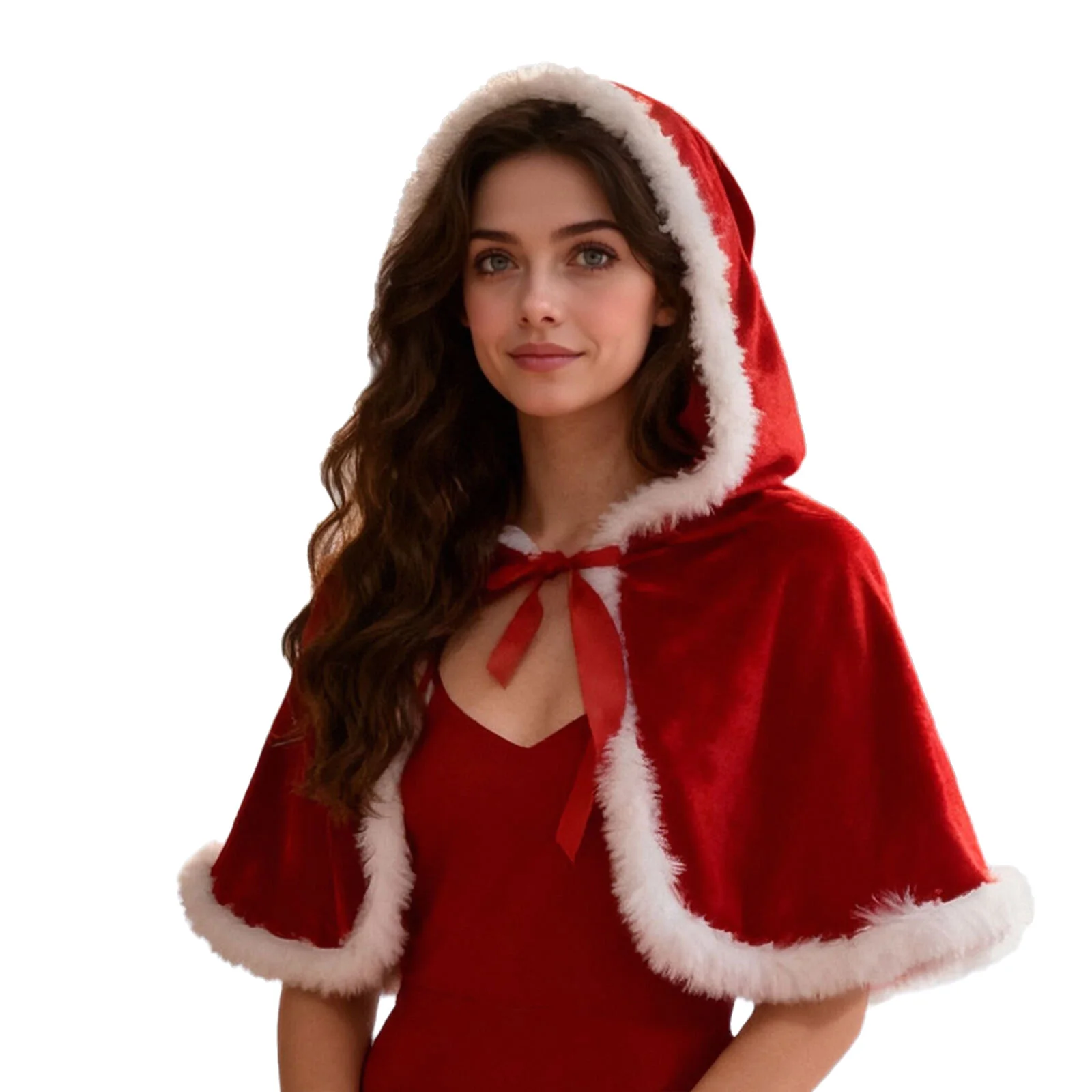 المرأة عيد الميلاد مقنعين شال عباءة كيب سانتا كلوز كيب هالوين عيد الميلاد تأثيري حلي الملحقات