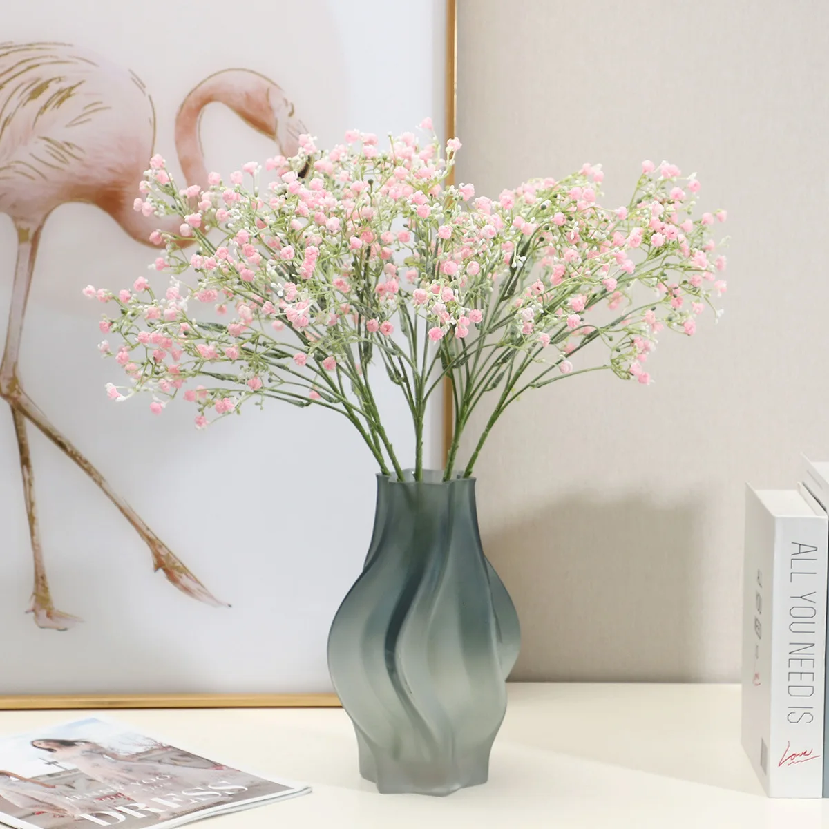 1/5 Stück Künstliche Blumen Pflanzen Gypsophila Bestseller Hochzeits-Brautstrauß Festival Heimdekoration Vase DIY Atmosphären-Arrangement