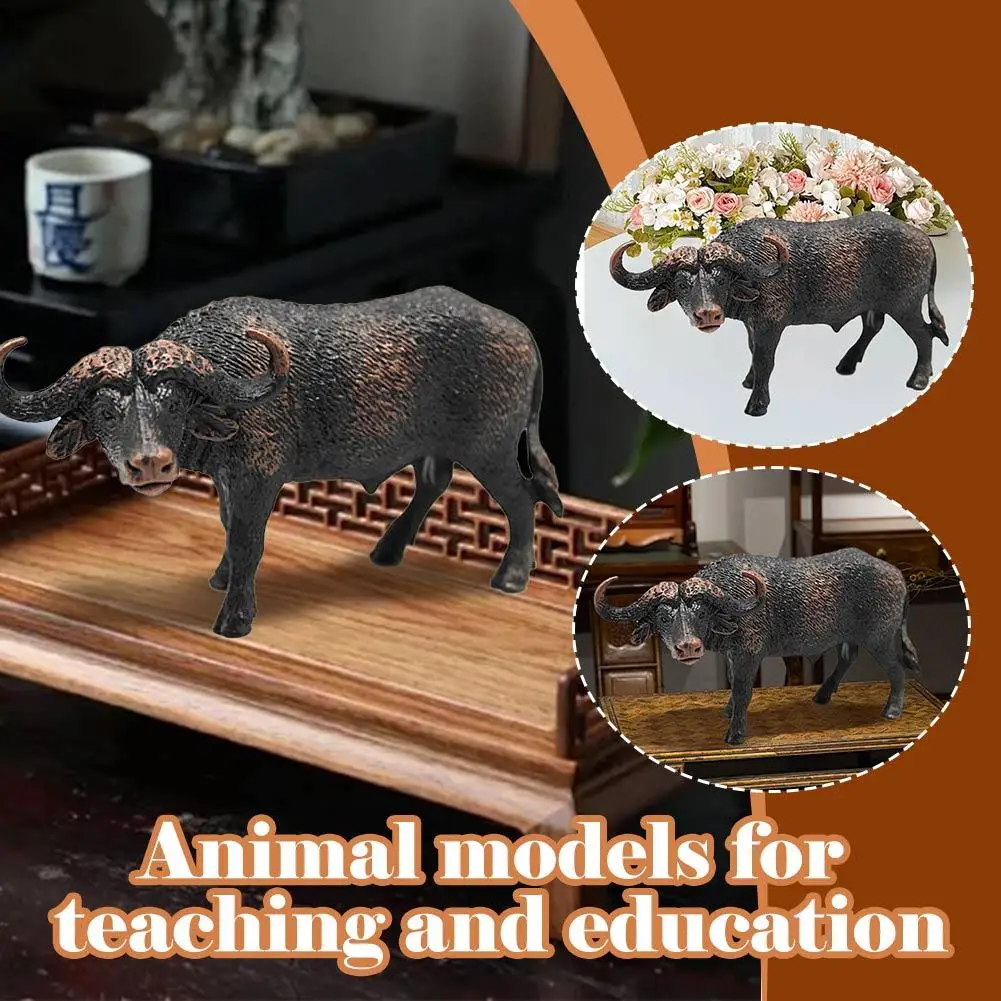 Buffalo Figurines African Buffalo Figurine Animal Models For Teaching And Education Animal Model Ornaments Home Decoration Q8u5