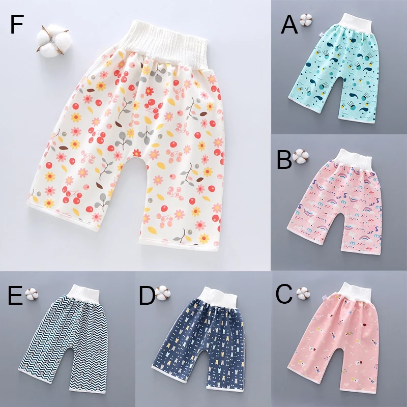 Infant Baby Diaper Waterproof Pants Leak Proof Urine Training Pants Washable Cloth Diapers Kids Sleeping Bed Potty Trainining