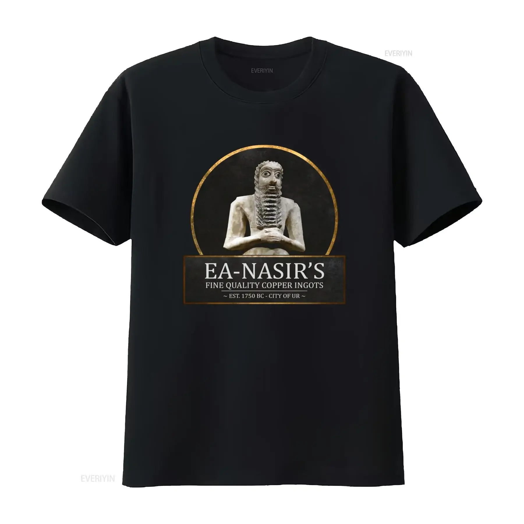 Ea Nasir's Fine Quality Copper Ingots Funny Bronze Age History Meme T shirt vintage Washed Soft Top For Everyday Wear Slightly
