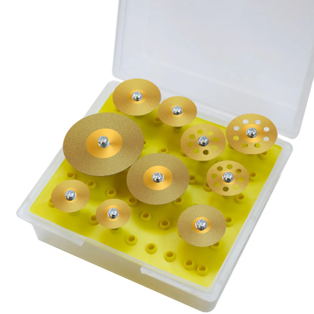 Resistant Grinding Disc Set 10pcs Double Sided Diamond Material Suitable for Cutting Grinding Engraving Various Materials