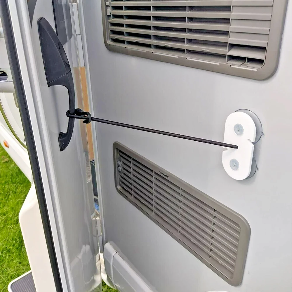 RV Door Retainer Strap With Locking Suction Cup Stop Motorhome Caravan Campervan Doors Flying Shut In The Wind Accessories