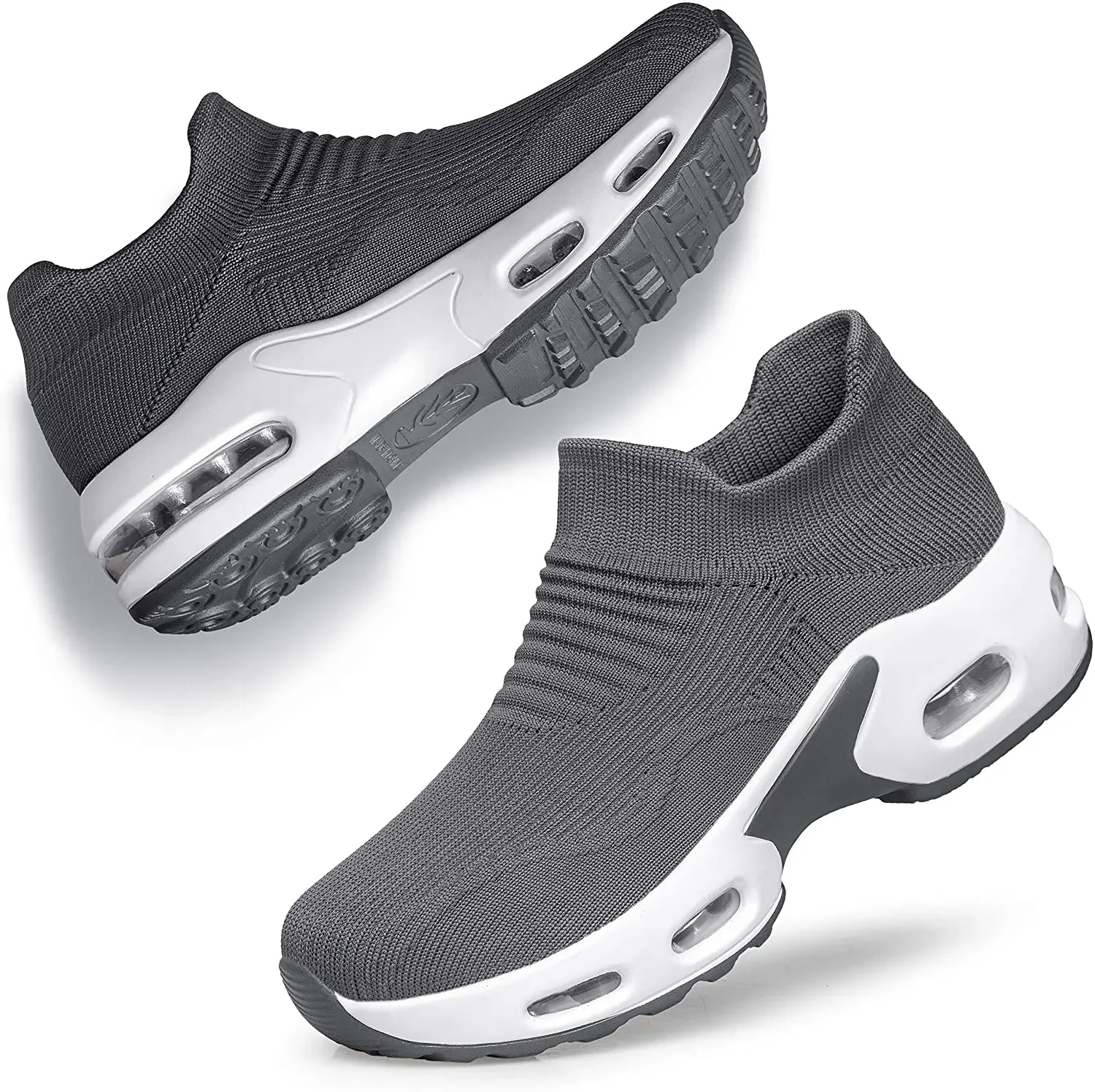 2020 Summer Womens Walking Shoes Slip on Sock Sneakers Lady Girls Nurse Mesh Air Cushion Platform Loafers Fashion Casual