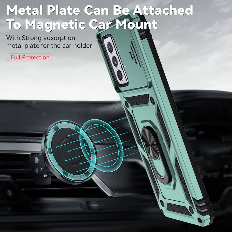 For Motorola Moto G PURE G Power STYLUS Fusion Case Luxury Car Magnetic Ring Armor Phone Case for Moto PLAYSilicone Back Cover