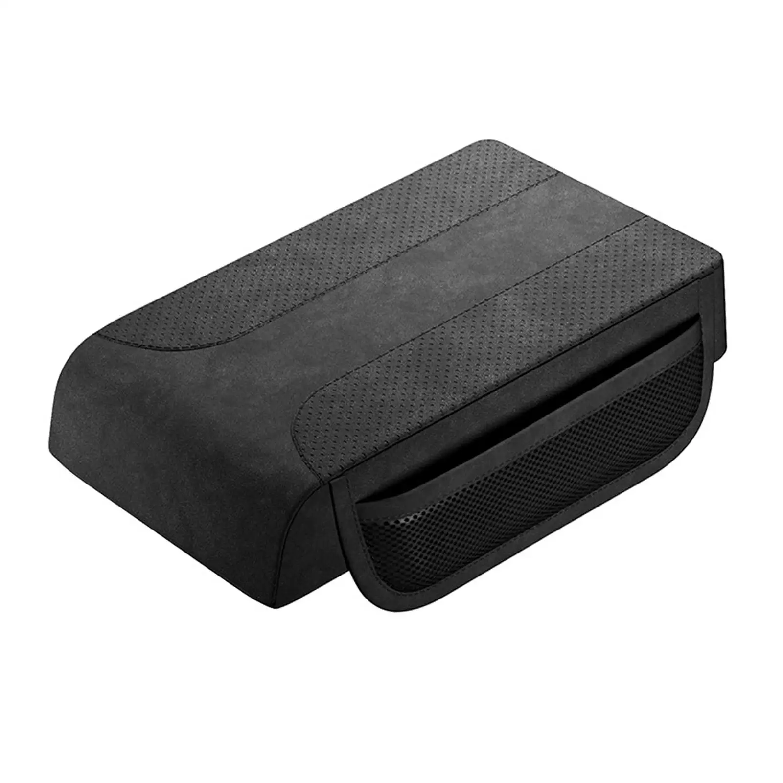 Generic Armrest Seat Box Cover with Storage Pockets Nonslip Car Center Console Cover for Auto SUV Vehicles Most Cars Trucks