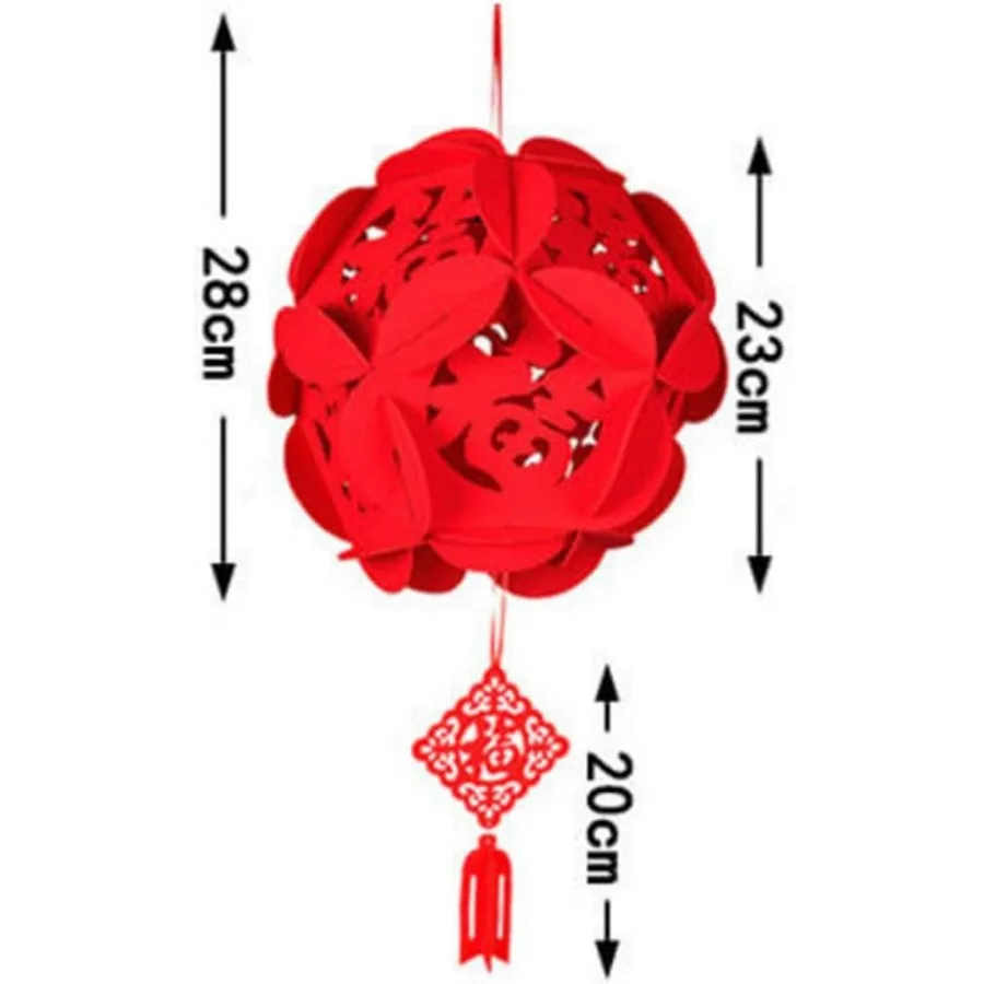 金色の福の赤い中国提灯 - 中国の旧正月の結婚式の装飾、12インチの祭りのお祝いのライト