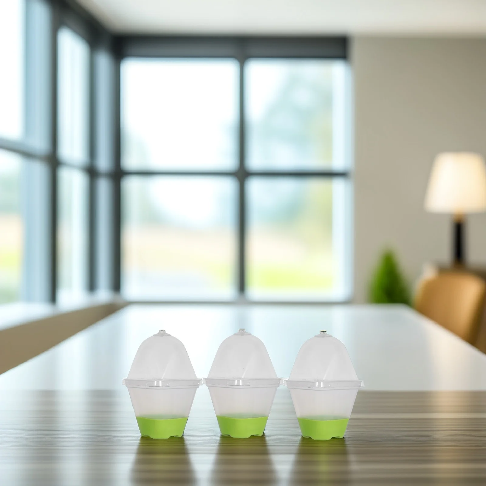 

6Pcs Clear Nursery Pots Seedling Pots Silicone Base Humidity Dome Drainage Holes Plant Propagation Containers Seedling Dome