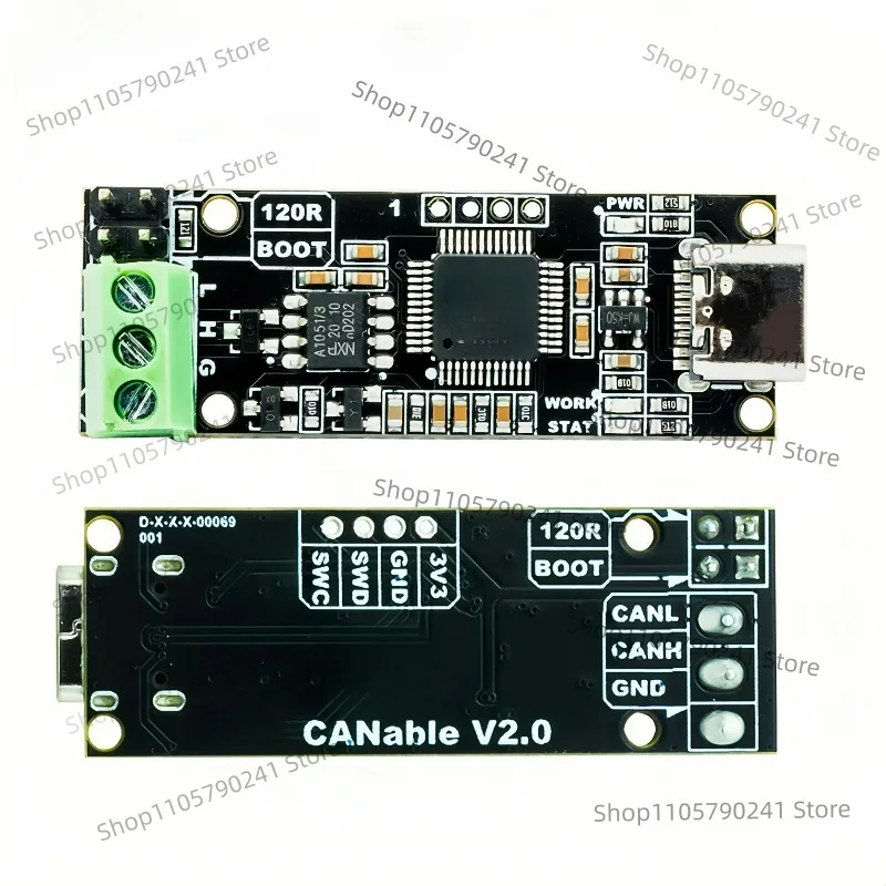 USB to CAN Adapter Analyzer CANFD Slcan SocketCAN CANdleLight Klipper for Raspberry Pi 3D Printer Accessories