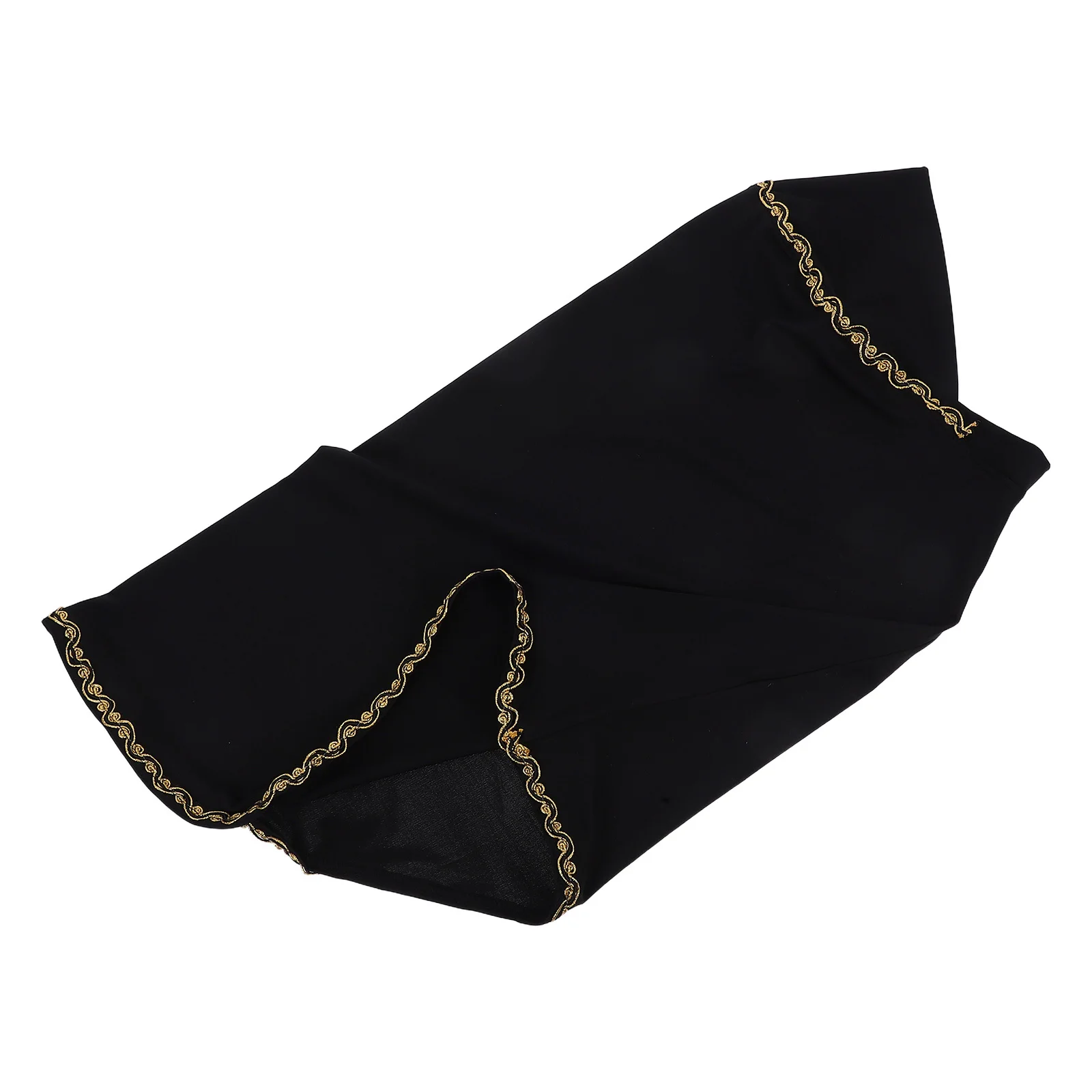 قبعة حجاب عمامة إسلامية غطاء سفلي بلون ذهبي مزخرف للذقن خفيفة الوزن قابلة للتنفس غطاء للرقبة وشاح رأس رياضي خارجي