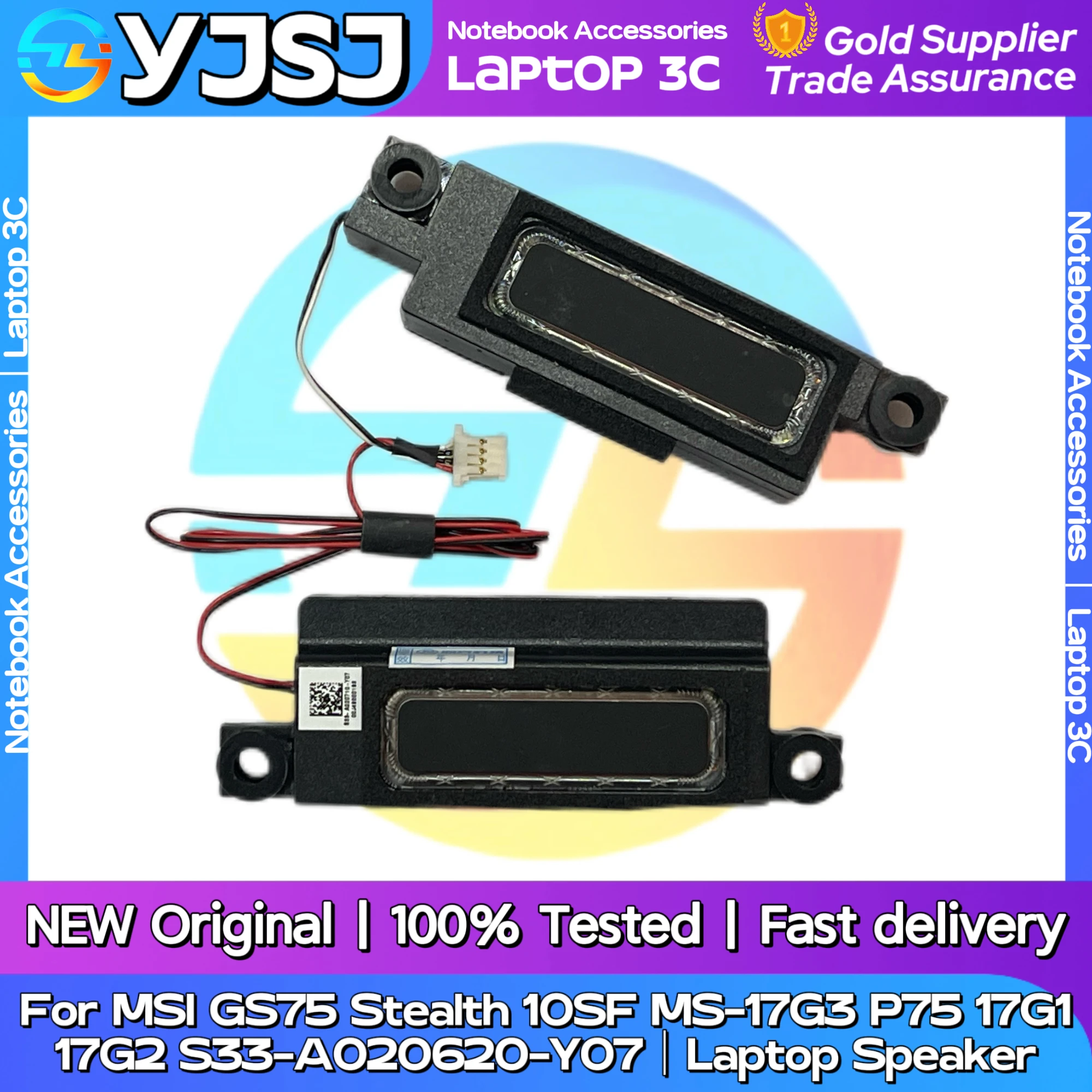 

New Original Laptop Notebook Audio Speaker For MSI GS75 P75 MS-17G1 MS-17G2 built-in left and right speakers S33-A020620-Y07