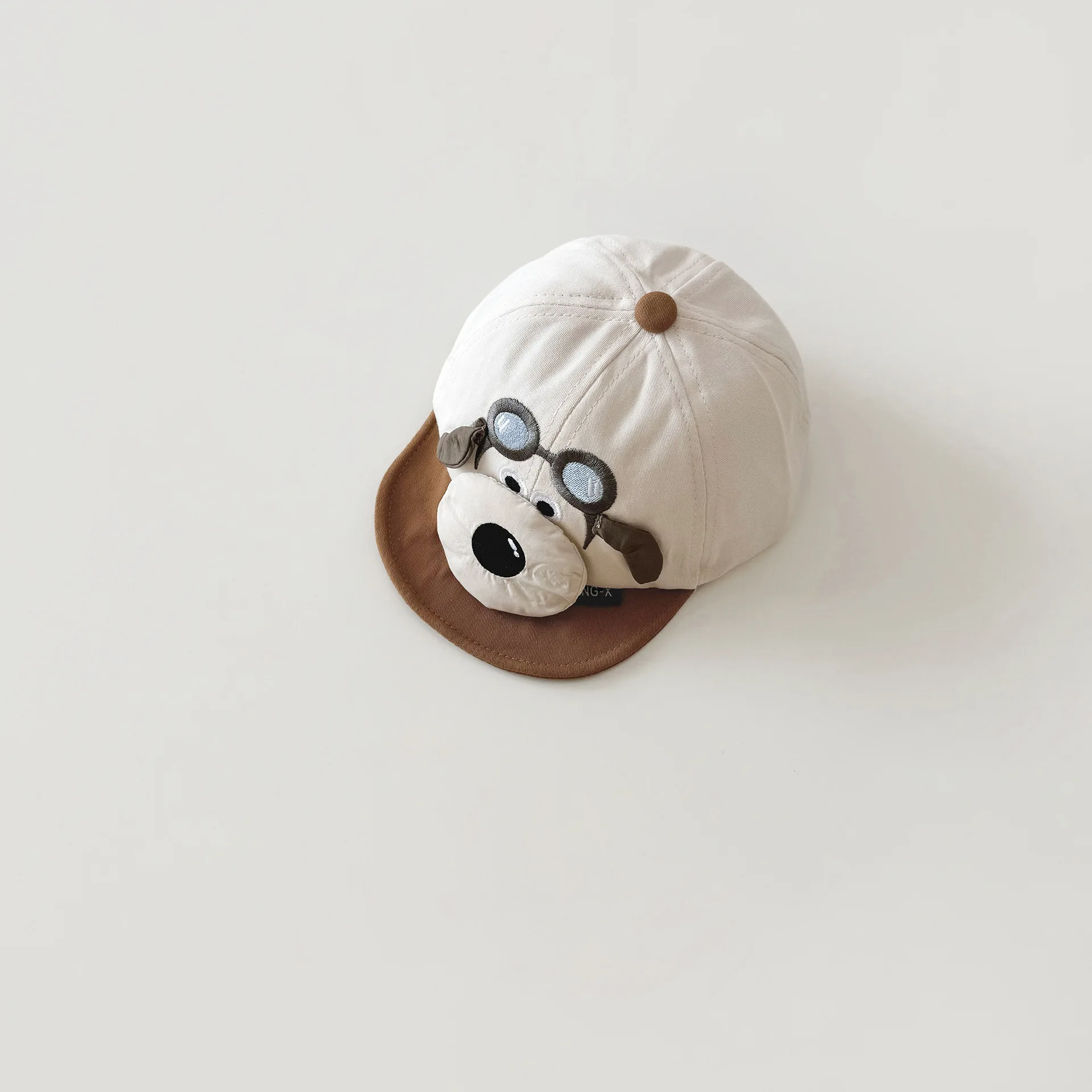 2024 Spring and Autumn New Korean Children\'s Cartoon Three-dimensional Dog Cute Fashion Baby Comfortable Sunscreen Baseball Cap