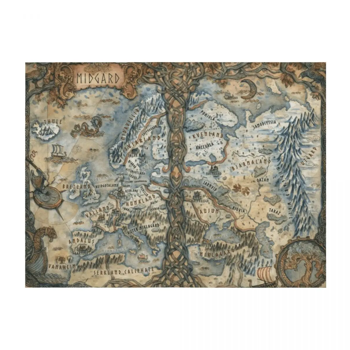 

Midgard (Gods of the Ragnarok Era) Throw Blanket decorative Thin Blankets Sofas Of Decoration Decorative Sofas Blankets