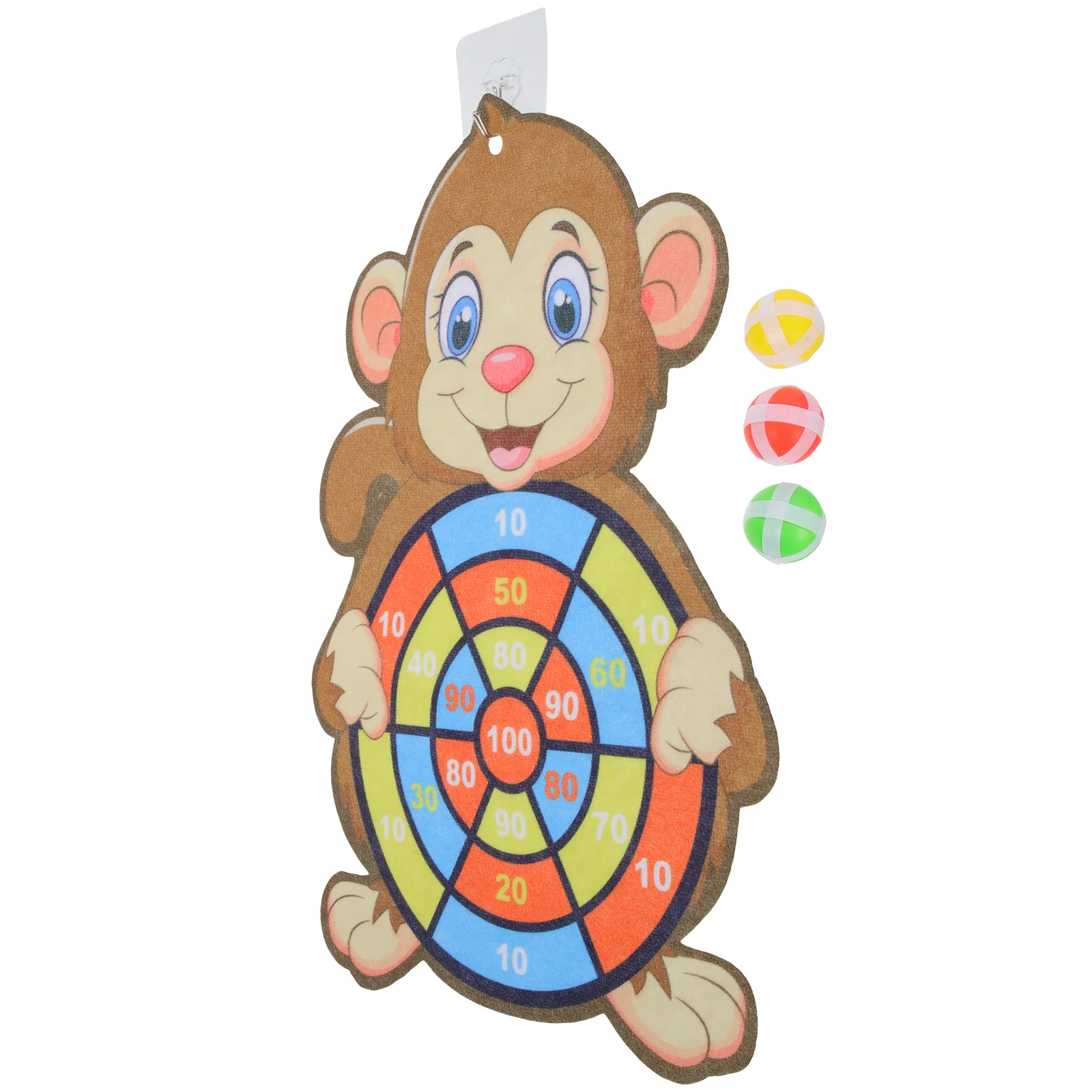 1 Set Sticky Ball Dart Board Cartoon Party Game Fun Indoor Kids Interactive Board Game for Hand Eye Coordination Gift