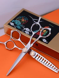 TITAN professional barber scissors cutting thinning hair cut tool new item hairdressing shear 6inch vg10 steel cnc
