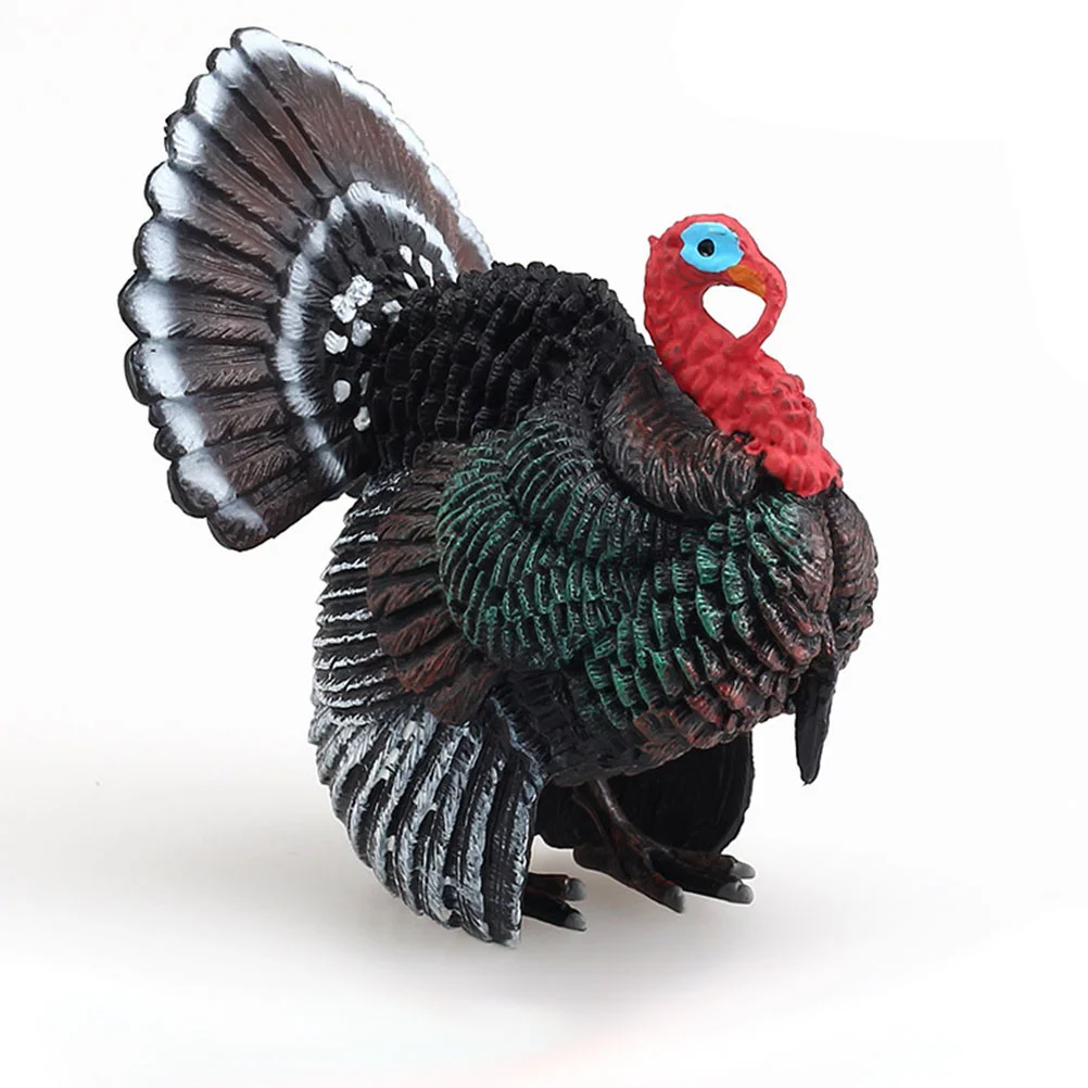 Chomps Turkey Model Wildlife Ornament Decoration Animal Creative for Room Child