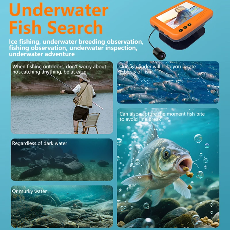 Cámara de pesca submarina con visión nocturna y LCD 4.3 pulgadas - imagen 3