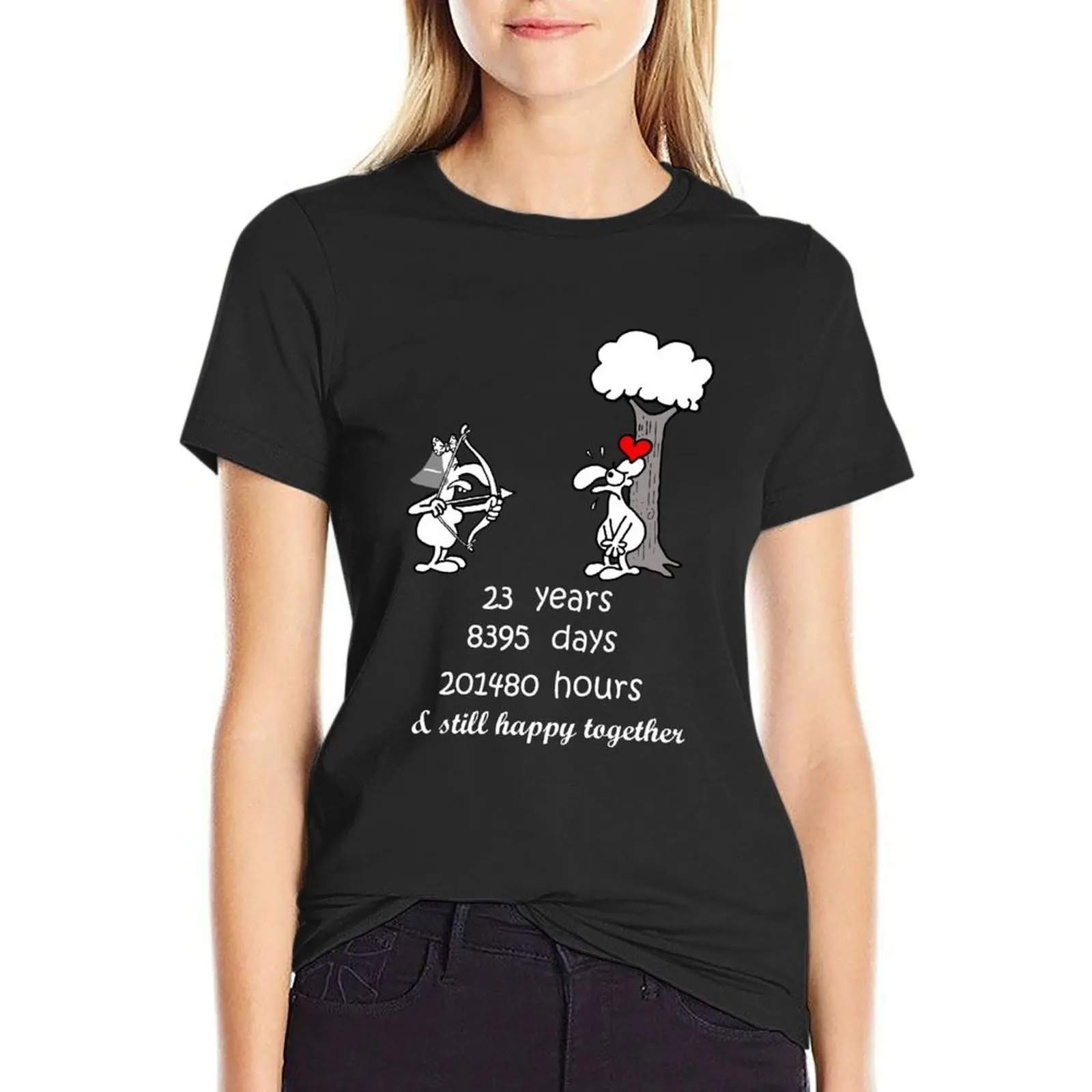 

23rd Wedding Anniversary Gift For Him Her 23 Years Together 23rd Year Of Marriage Anniversary Funny Couple Matching T-Shirt