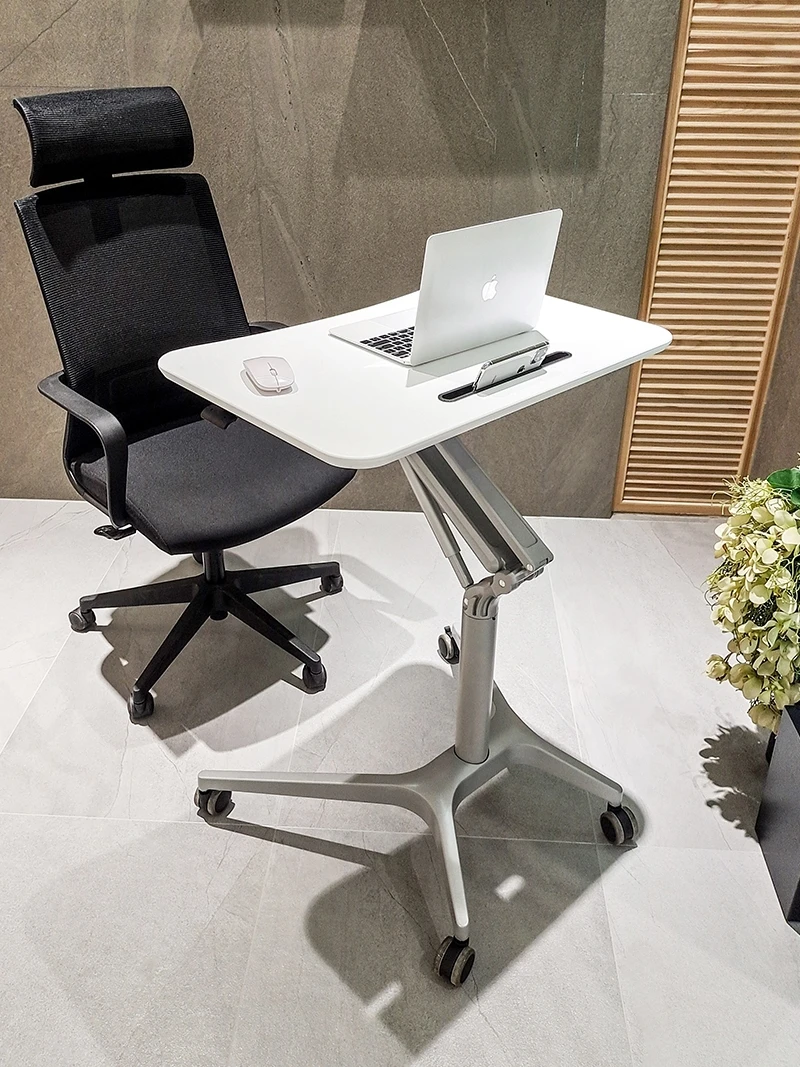 

Standing pneumatic automatic lifting desk computer office lazy bedside adjustment mobile desk training desk study