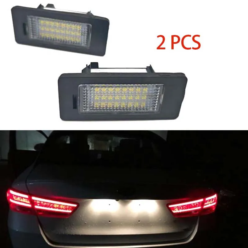 2PCS License Plate Number Light 6000k White No Error For BMW E90 M3 E91 E92 E70 X5 X6 E39 F30 E60 E61 E93 License Plate Light