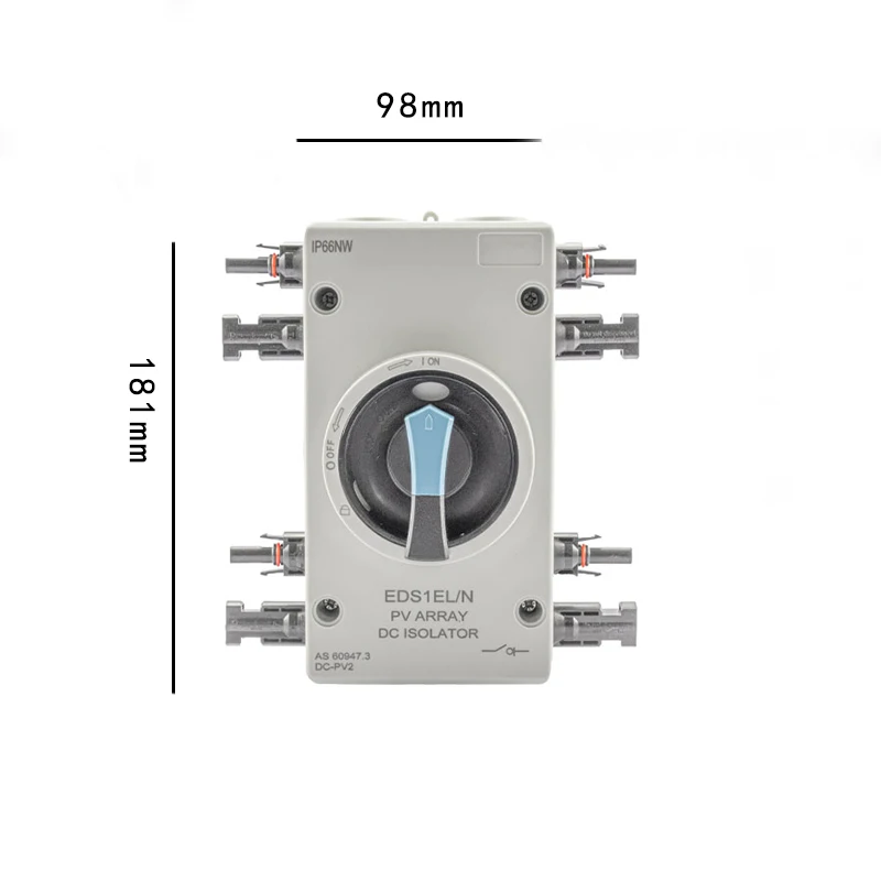 CHYT DS1EL-S 4P PV DC 1000V 32A IP66 Interruttore rotante isolatore con maniglia rotante solare impermeabile con TUV CE SAA RCM