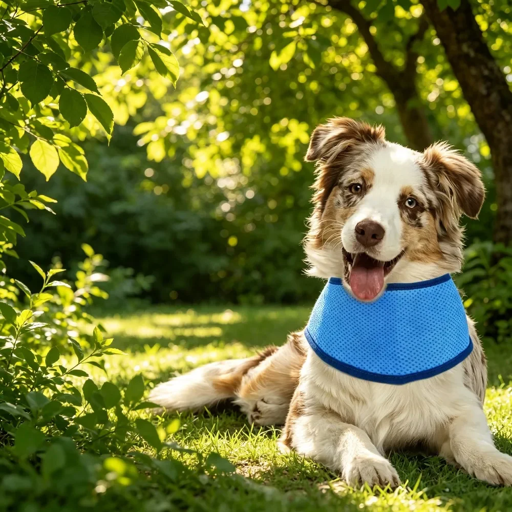 Ice Cooling Neck Wrap Cool Feel Bandana Scarf for Puppies & Kittens Outdoor Heatstroke Prevention Accessory Pet Daily Supplies