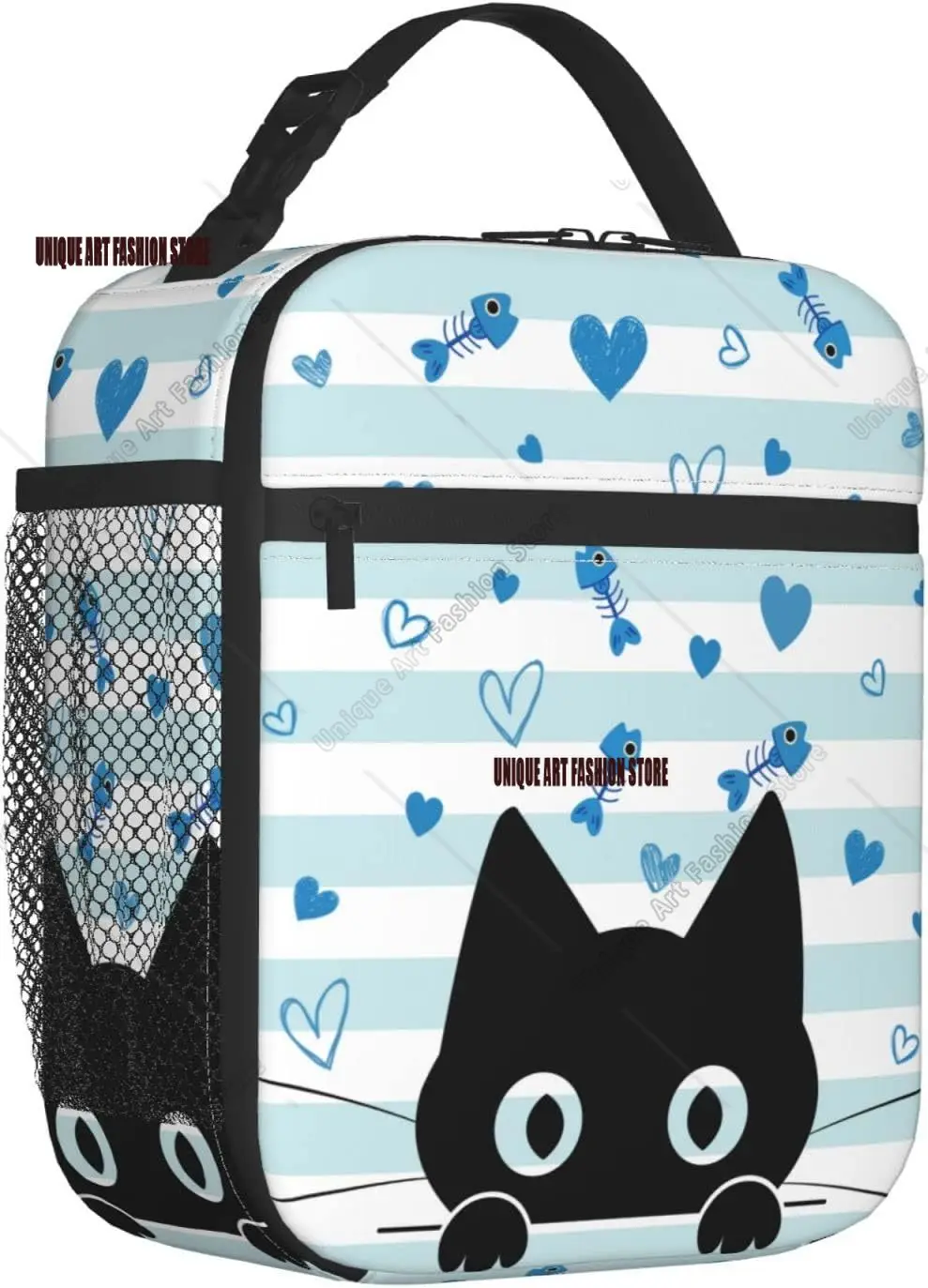 

Black Cat Lunch Box Reusable Insulated Lunch Bag Thermal Cooler Tote For Boys Girls Teen School Men Women Picnic Travel Hiking