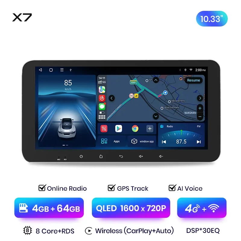 Junsun X7 Serie 13.1 “Draadloze Carplay Android Auto Autoradio Voor Mercedes Benz Vito W447 2014-2020 Multimedia Autoradio - afbeelding 1