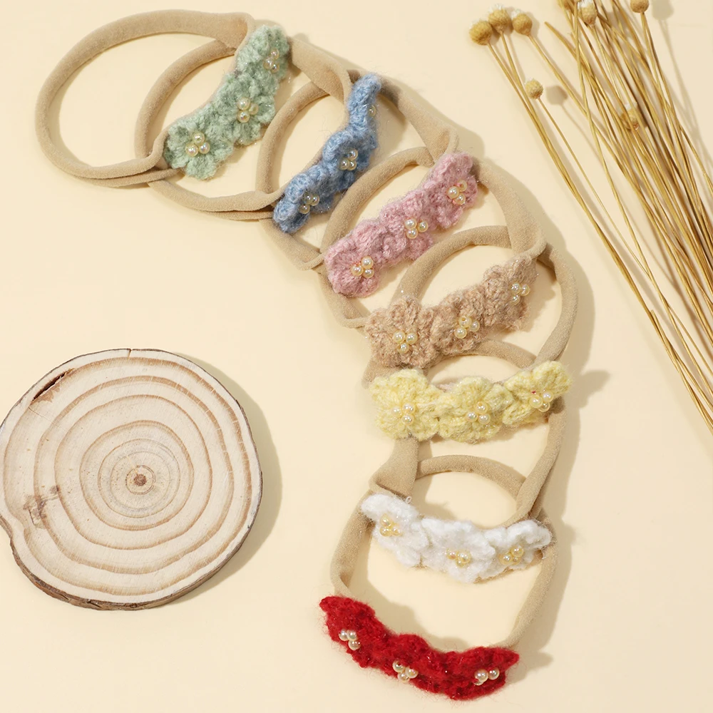 1Pcs Cute Baby Kids Daisy Flower Hair Accessories Children Rubber Bands Scrunchies Elastic Soft Hair Bands Girls Headband image 3