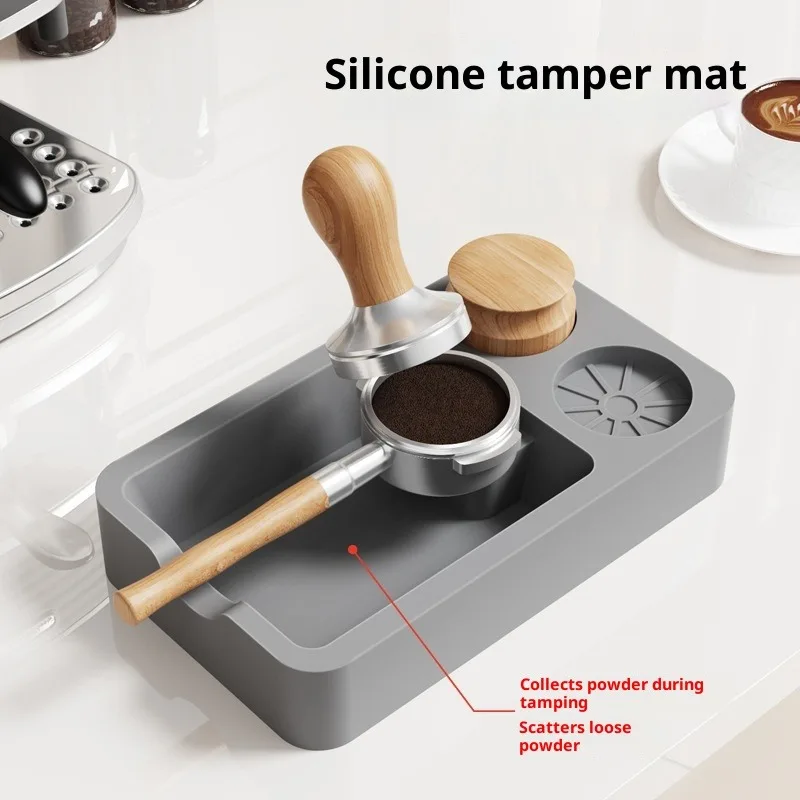 وسادة سدادة قهوة من السيليكون غير قابلة للانزلاق مع حامل تخزين صندوق صنبور القهوة لأدوات الإسبريسو أدوات باريستا أجزاء ماكينة القهوة