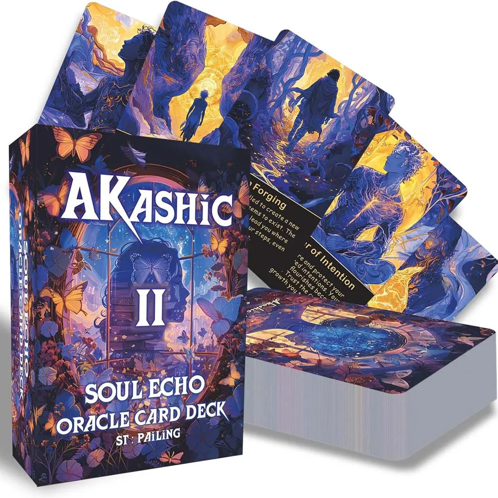 

Akashic Soul Journey ⅡTarot Cards Second Edition, 78 Cards for Spiritual Growth & Inner Healing, Beginner & Practitioner