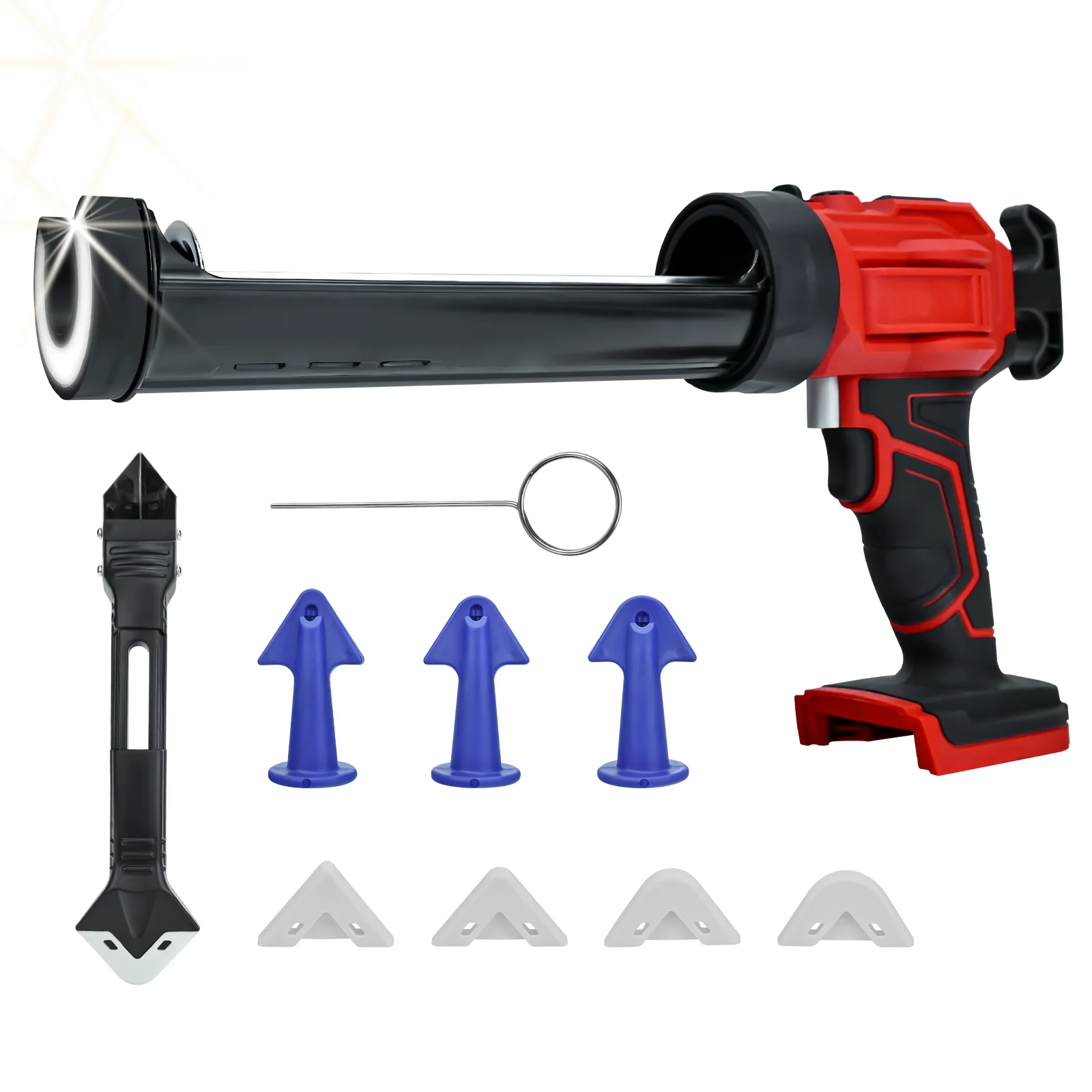 10oz/300ml Electric Caulking Gun for Milwaukee 18V Battery 4 Speeds Silicone Caulking Tools Dripless Caulk Adhesive Gun
