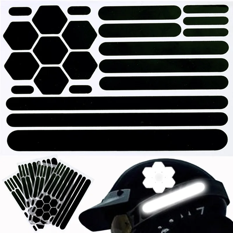 

10PCS Invisible Helmet Warning Reflective Stickers Simple Effective Reflective Tape for Bikes Motorcycles Ornamental Accessories