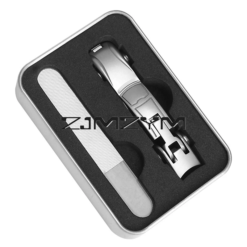 Stainless Steel Nail Clipper With Large Opening Auto Splash Proof Nail Trimmer Keychain Nail Tool