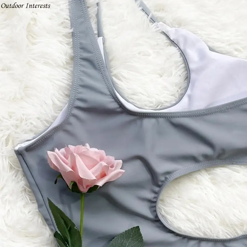 

High Leg Swimwear Sexy Fashion Tradition One-piece Swimming Bathing Suit 400C