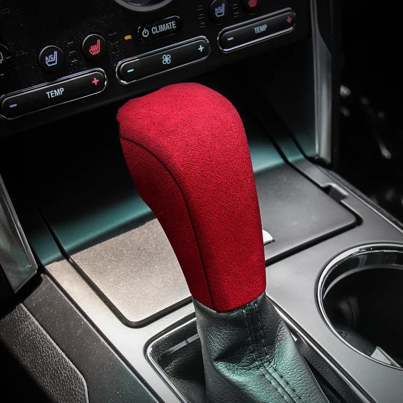 

for Ford Explorer Suede Gear Shift Cover Car Interior Head Shifter Knob Frame Trim Protection Case Accessories for the car