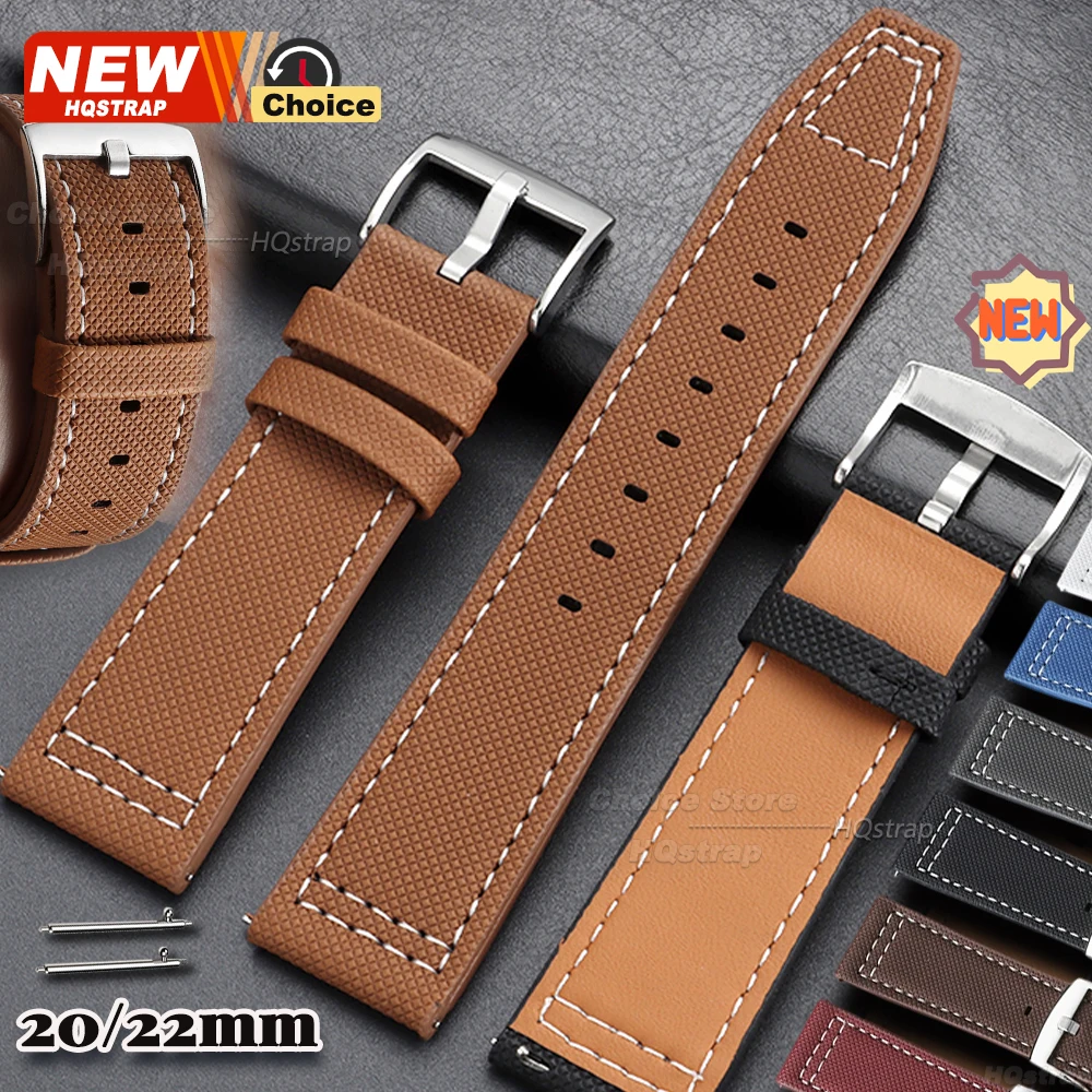 20mm 22mm Neuer Modischer Stil Damen Herren Armband Smartwatch Leder Schnellverschluss-Armband für Omega für Seiko Armband für Rolex
