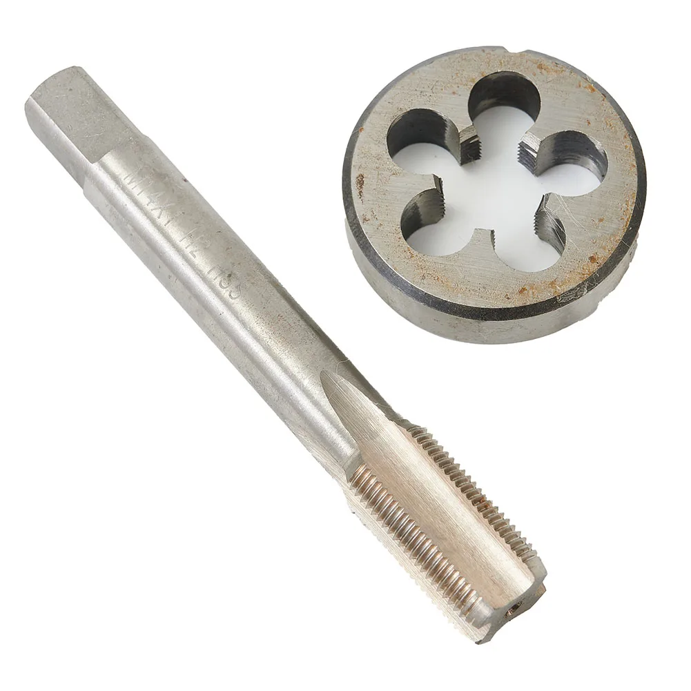 Aço inoxidável Metric Tap and Die Set, substituição da ferramenta CNC, mão direita Plug Supplies, útil Industrial, M14 × 1.0mm