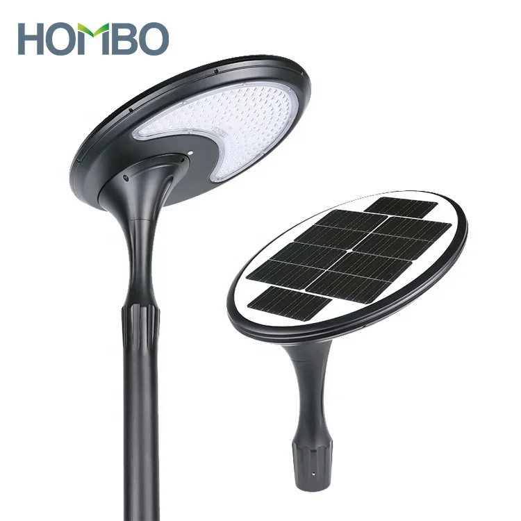 HOMBO Warm White Die-cast Aluminum IP65 Waterproof 38w 80w Outdoor Solar LED Garden Lamp